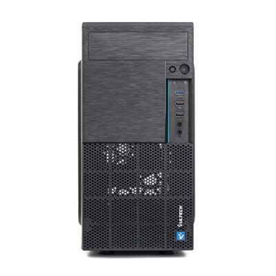 Case VulTech Micro-ATX VCO-M1699P Rev 2.1 con alimentatore 250W, computer case compatto 1x USB 3.0, colore nero - immagine 3