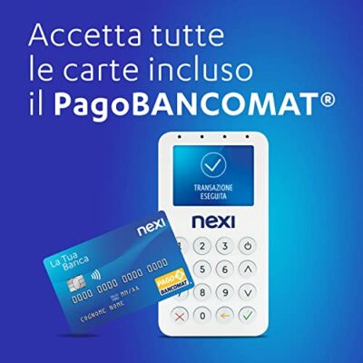 Nexi Mobile Pos - Pos Portatile Contactless, Lettore Elettronico Portatile per Pagamenti con Bancomat, Carta di Credito, Prepagata, Apple Pay e Google Pay - Firma Digitale con App Nexi Mobile, BP-55 - immagine 4