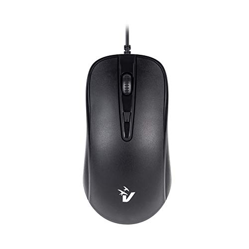 VulTech MOU-978 Mouse Ottico USB Wired con Cavo, 1200 DPI Regolabili, 4 Pulsanti, per PC Notebook Computer Nero